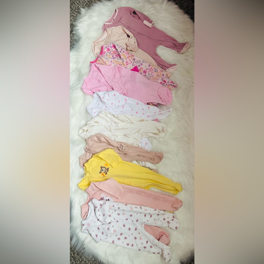 Pink and Yellow Kids Pajamas Nightgowns